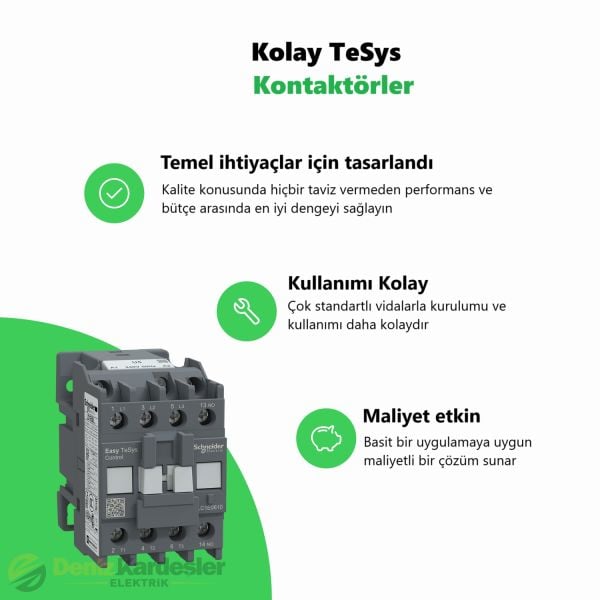 SCHNEİDER EASYPACT TVS KONTAKTÖR 3P 25A 220VAC 50H