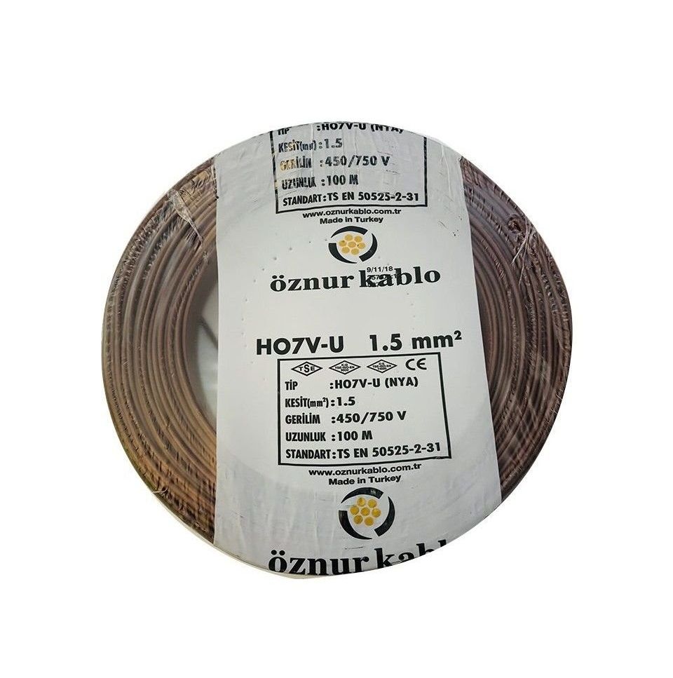 ÖZNUR 1,5mm NYA KABLO KAHVE