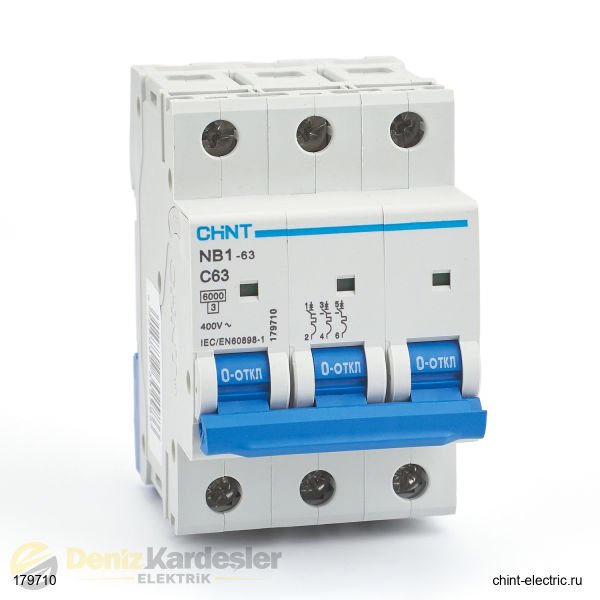 CHİNT NB7 3 KUTUP 6KA C/63A OTOMATİK SİGORTA