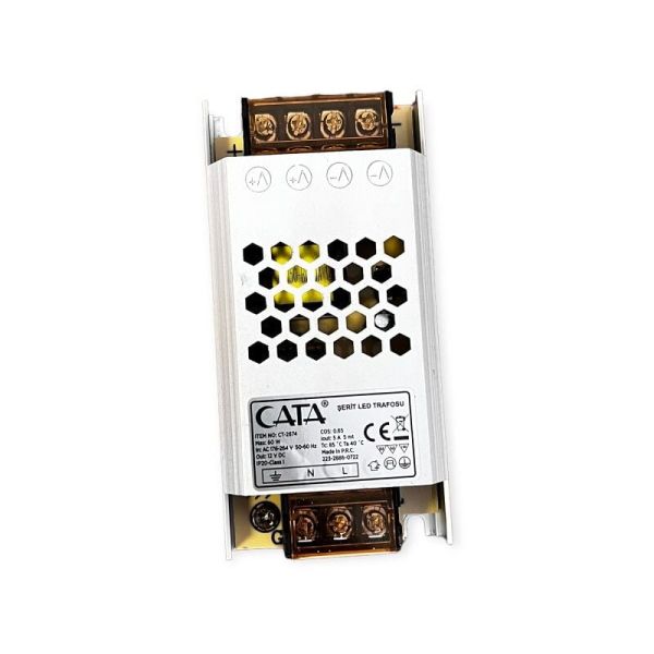 CATA 5 AMPER ŞERİT LED TRAFOSU (60W) (SÜPER SLİM F