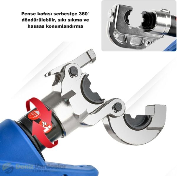 ŞAFAK 10 - 300 mm² HİDROLİK PABUÇ SIKMA PENSESİ