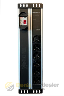 TRIMBOX RACK KABİNET NÖTR-TOPRAK REGÜLAS. 6LÜ PRİZ