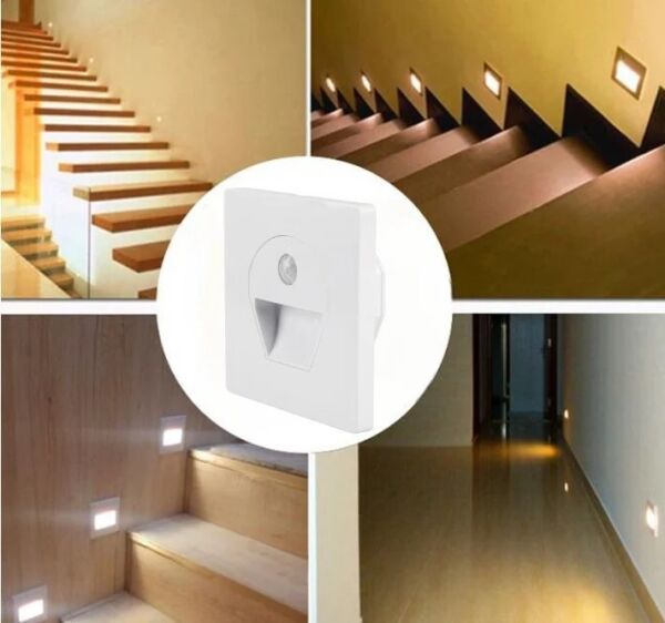 CATA 1W SENSÖRLÜ LEDLİ KORİDOR ARMATÜRÜ(MAVİ)