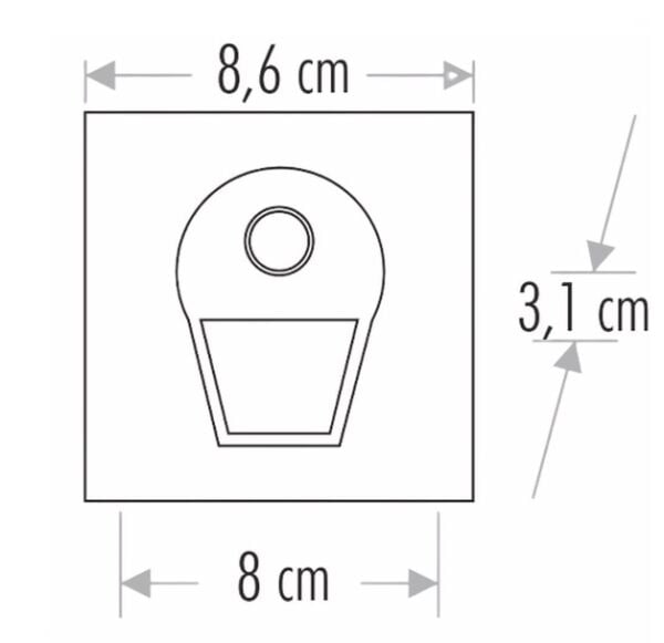CATA 1W SENSÖRLÜ LEDLİ KORİDOR ARMATÜRÜ(MAVİ)