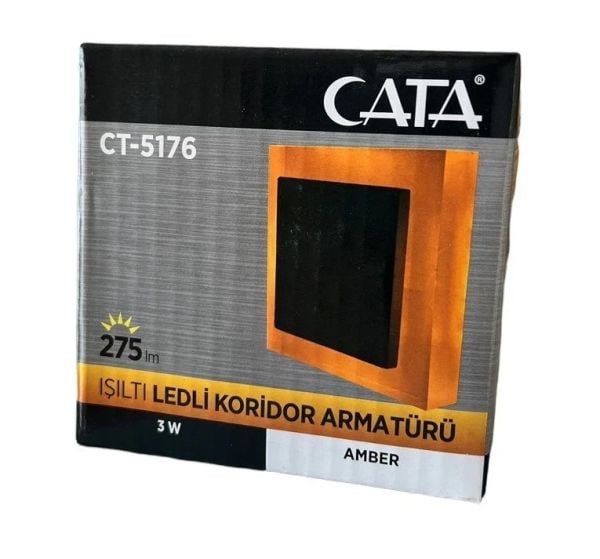 CATA 3W LEDLİ KORİDOR ARMATÜRÜ (AMBER)
