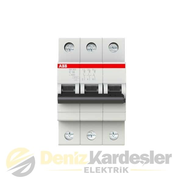 ABB SH203-C16 3x16A C TİPİ OTOMATİK SİGORTA 6kA