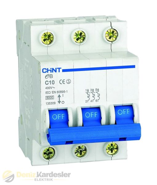CHİNT eB Serisi / 3 Kutuplu 4,5kA / C tipi 40A Oto