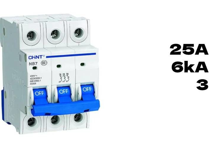 CHİNT NB7 3 KUTUP 6KA B/25A OTOMATİK SİGORTA