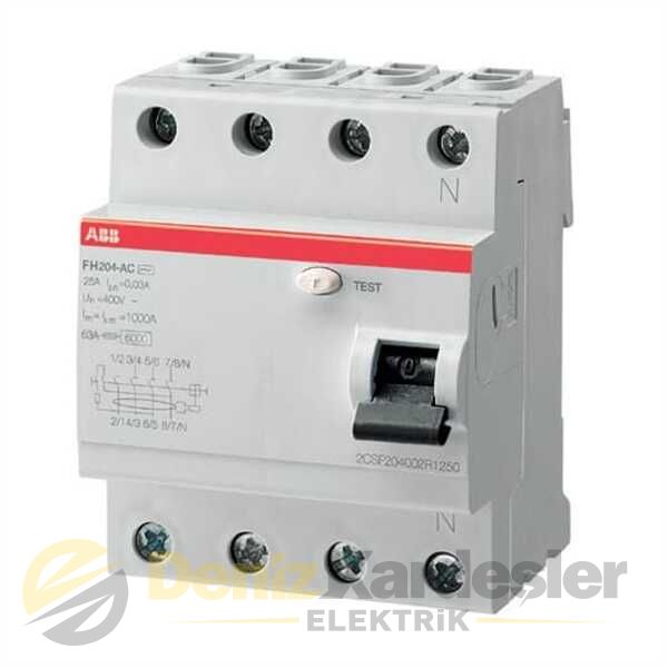 ABB FH204 AC-63/0.03  4x63A 30mA K.AKIM RÖLESİ 6kA