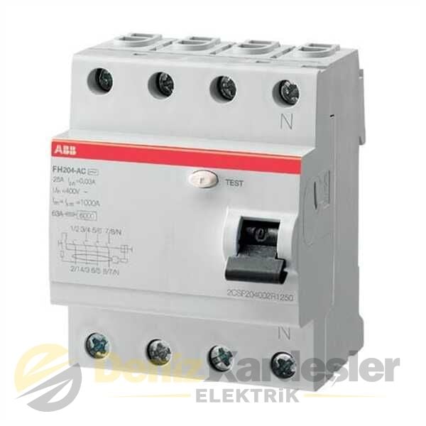 ABB FH204 AC-63/0.03  4x63A 30mA K.AKIM RÖLESİ 6kA