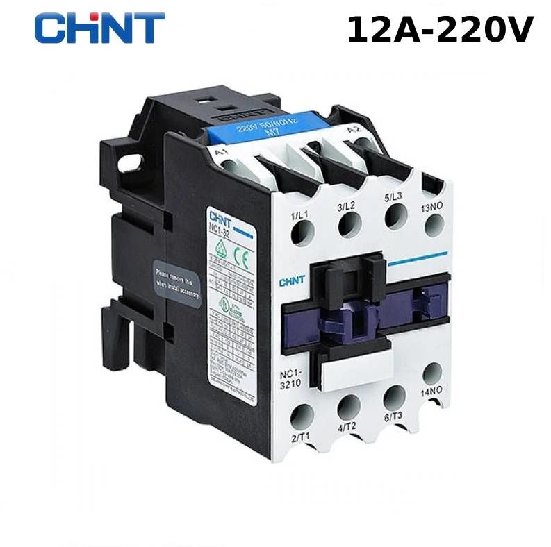 CHİNT NC1 KONTAKTÖR,12A,AC220V BOBİN 1NC 1201M