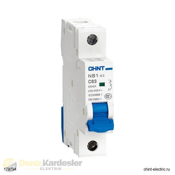 CHİNT NB1 Serisi / 1 Kutuplu 10kA / C tipi 63A Oto