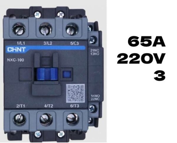 CHİNT NXC-65 220V AC BOBİNLİ 3 KUTUP 65A KONTAKTÖR