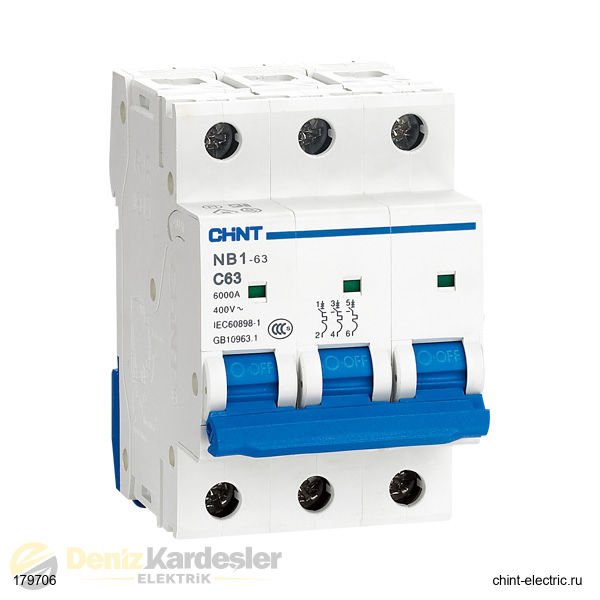 CHİNT NB1 3 KUTUP 10KA C/20A OTOMATİK SİGORTA