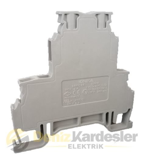 ONKA ÇİFT KATLI KLEMENS 2,5 MM2 RAY VİDA  BAĞLAN