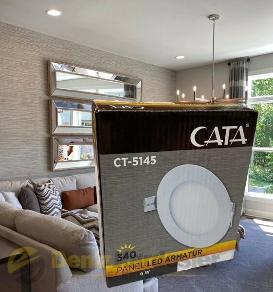 Cata 5 ADET 6 Watt Panel Led CT-5145 - Günışığı Alüminyum Kasa