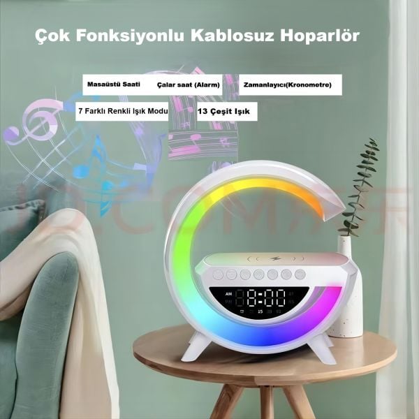 FORLİFE KABLOSUZ ŞARJLI- HOPARLÖRLÜ G MASA LAMBASI