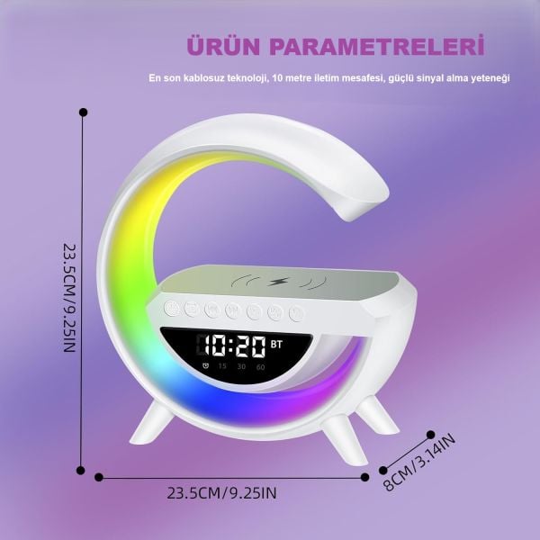 FORLİFE KABLOSUZ ŞARJLI- HOPARLÖRLÜ G MASA LAMBASI