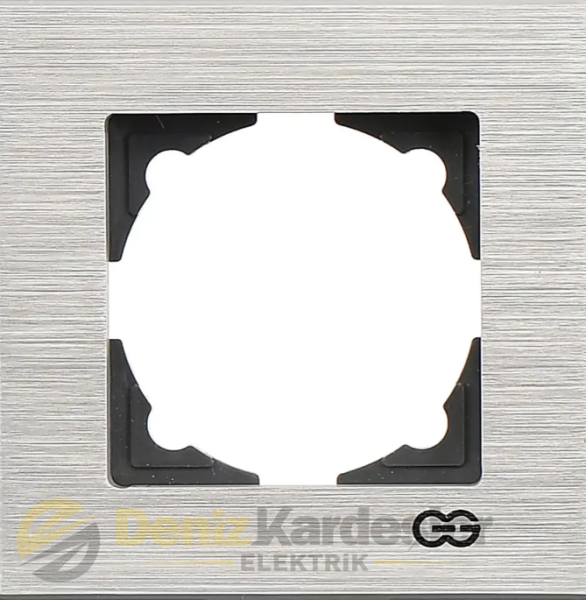 GÜNSAN EQONA NOBLE INOX TEKLİ ÇERCEVE GÜMÜŞ
