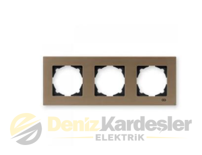 GÜNSAN EQONA NOBLE INOX ÜÇLÜ ÇERÇEVE BRONZ