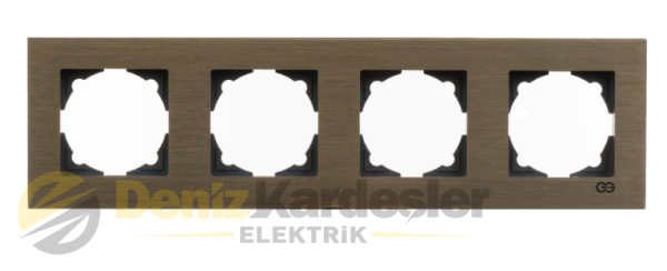 GÜNSAN EQONA NOBLE INOX DÖRTLÜ ÇERÇEVE BRONZ