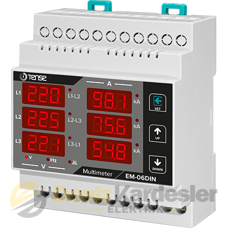 TENSE DİJİTAL MULTİMETRE, DIN TİPİ