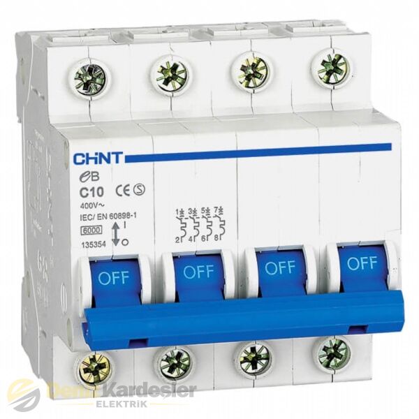 CHİNT NB1 Serisi / 4 Kutuplu 10kA / C tipi 50A Oto
