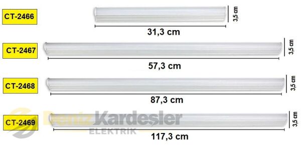 CATA 5W T5 LEDLİ BANT ARMATÜR ( BEYAZ )