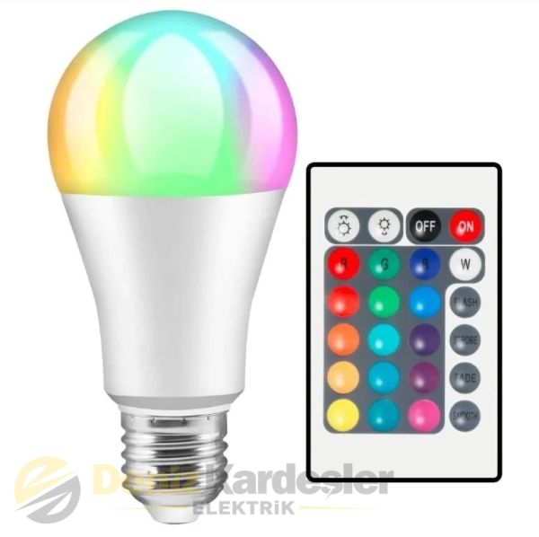 CATA 9W RGB AMPUL (UZAKTAN KUMANDALI)(GÜNIŞIĞI)