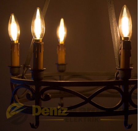 CATA 4W RUSTİK LED BUJI AMPUL (E-14)(AMBER)