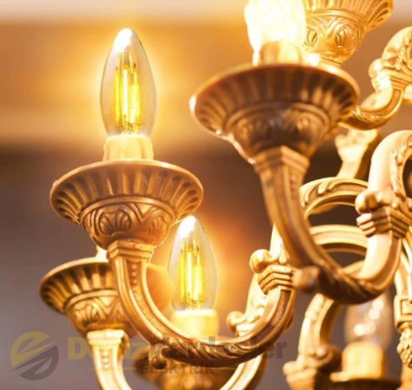 CATA 4W RUSTİK LED BUJI AMPUL (E-14)(AMBER)