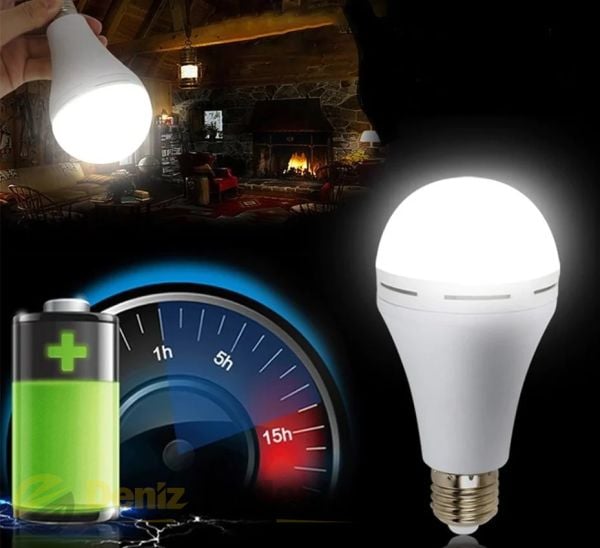 CATA 9W ŞARJLI LED AMPUL (BEYAZ)