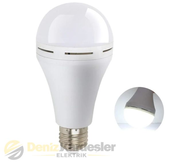 CATA 9W ŞARJLI LED AMPUL (BEYAZ)