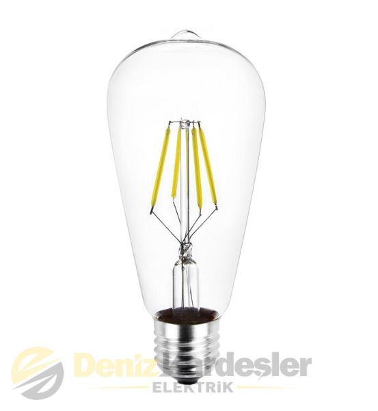 CATA 8W EDİSON  LED AMPUL (ST-64)(BEYAZ)