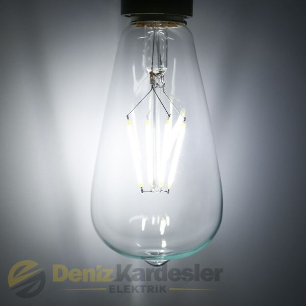 CATA 8W EDİSON  LED AMPUL (ST-64)(BEYAZ)