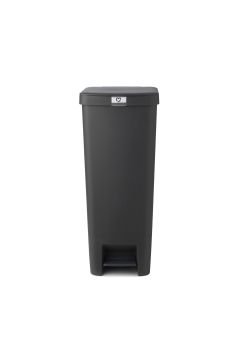 Stepup Koyu Gri Plastik Pedallı Çöp Kutusu 40l