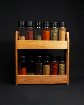 Chef Taste Cansas 12 Li Baharatlık Takımı Ahşab Standlı 12 Li Baharatlık Takımı