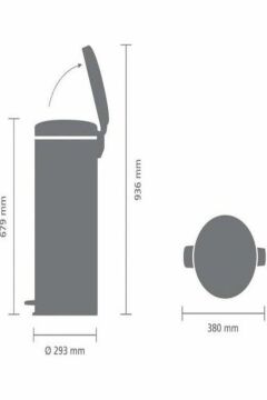 Newıcon Platınum Pedallı Çöp Kutusu 30l BRA 114441 BKM