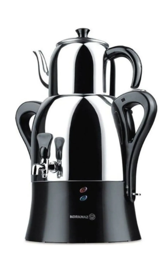 Kor A341-04 12 Çaykolik Inox/siyah Semaver Fma08505