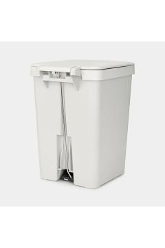 STEPUP AÇIK GRİ PLASTİK PEDALLI ÇÖP KUTUSU 25L BKM DİZAYN