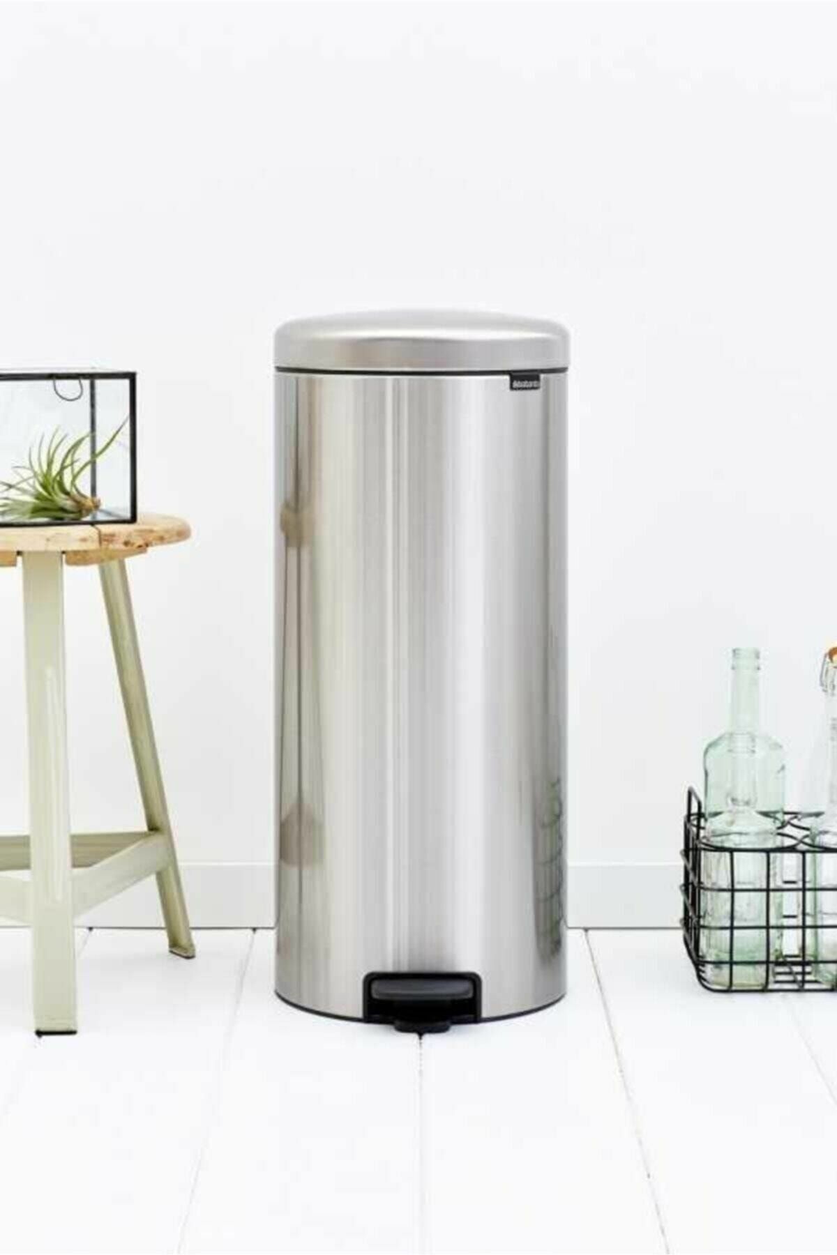 Newıcon Fpp Matt Steel Pedallı Çöp Kutusu 30L