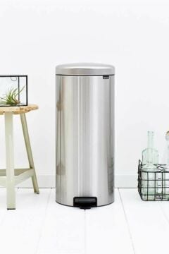 Newıcon Fpp Matt Steel Pedallı Çöp Kutusu 30L
