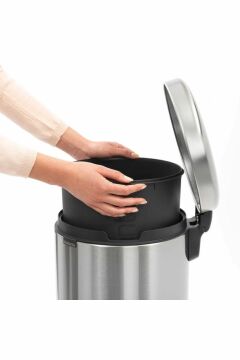 Newıcon Fpp Matt Steel Pedallı Çöp Kutusu 30L