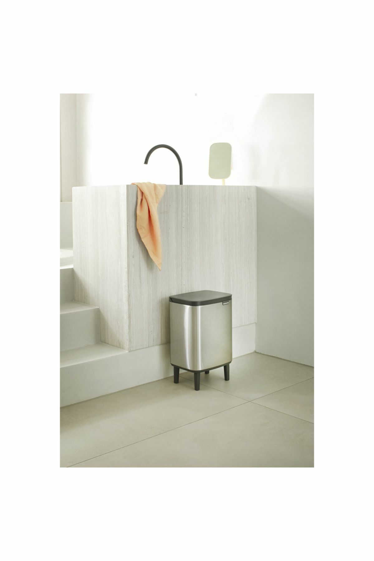 BRABANTIA -BO HI FPP MATT STEEL AYAKLI ÇÖP KUTUSU 7L