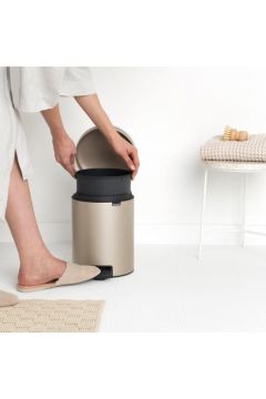 Brabantia Çöp Kutusu 5 Litre Newicon Pedallı Şampanya Rengi 304422