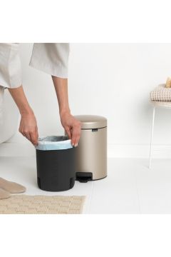 Brabantia Çöp Kutusu 5 Litre Newicon Pedallı Şampanya Rengi 304422