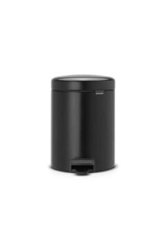 NEWICON MATT BLACK PEDALLI ÇÖP KUTUSU 5L