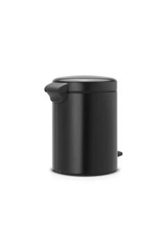 NEWICON MATT BLACK PEDALLI ÇÖP KUTUSU 5L