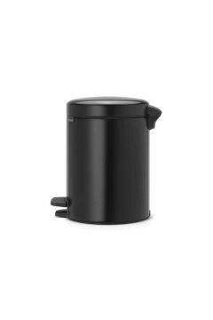 NEWICON MATT BLACK PEDALLI ÇÖP KUTUSU 5L
