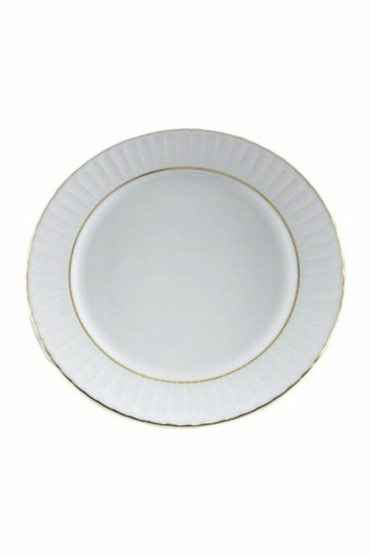 Yaldızlı Çukur Yemek Tabağı 19 Cm 12 Adet